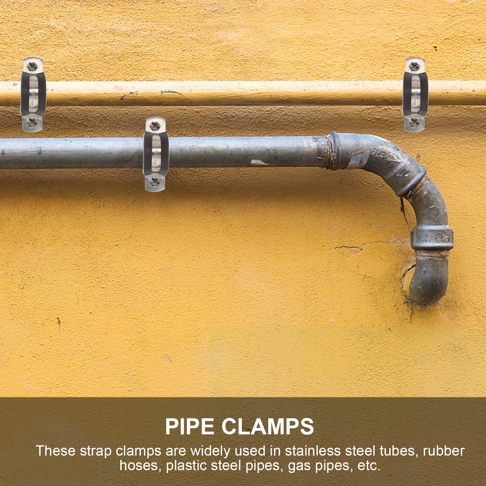 

15 шт. U-образных зажимов из нержавеющей стали с резиновой прокладкой, гибкие, антикоррозийные, для крепления проводов, труб и шлангов