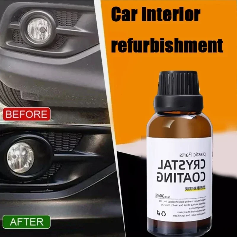 

QP12 Автомобильный восстановитель пластика обратно в черный глянцевый автомобильный интерьер кожи и панели, обновление воскового покрытия, средство для автополировки и ремонта Coa