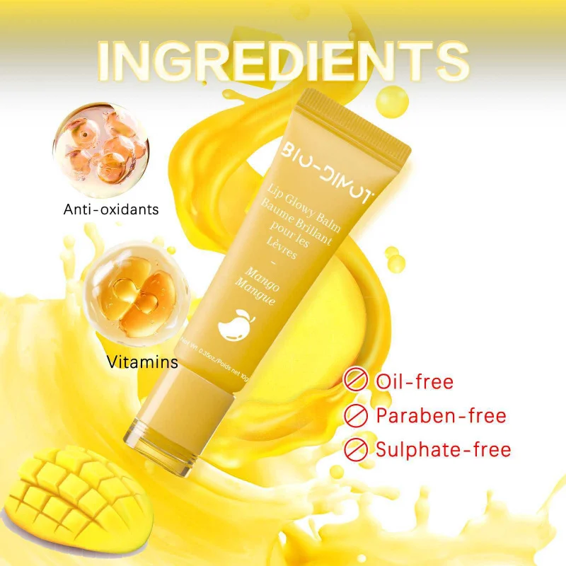

Mango Fruit Lip Balm - Long - lasting Moisturizing & Hydrating, Mirror - like Lipstick, Color - changing Lip Balm for Wholesale