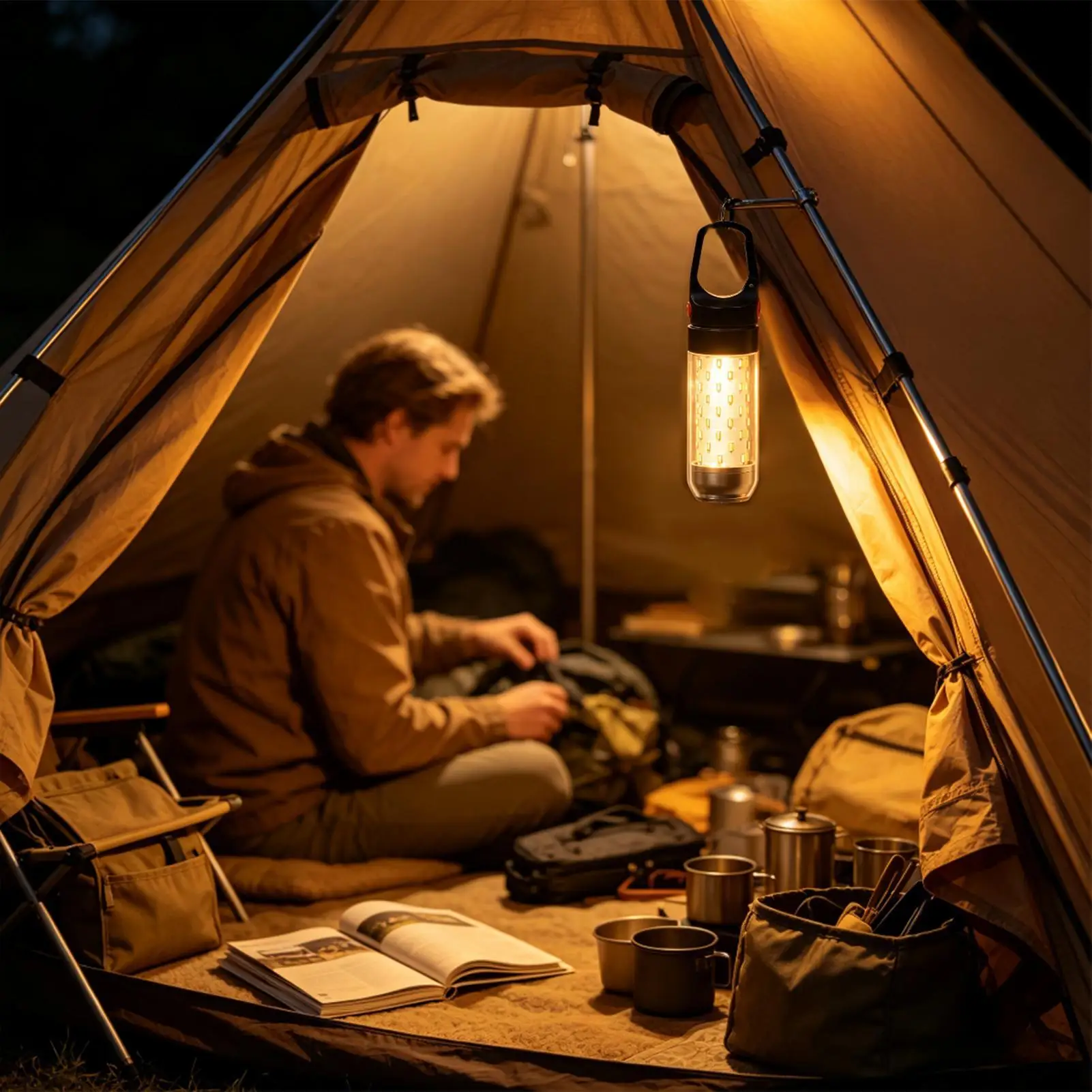 5Mode Hangable LED Camp Light SoftGlow Tent Lamp Portable Bright Illumination Waterproof Outdoor Hanging Lantern Emergency Light