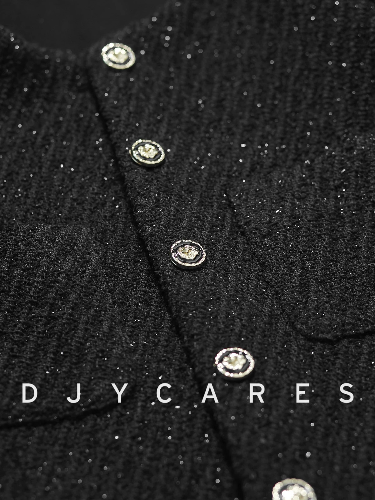 New Bold woolen three-dimensional black versatile jacket, fashionable short top