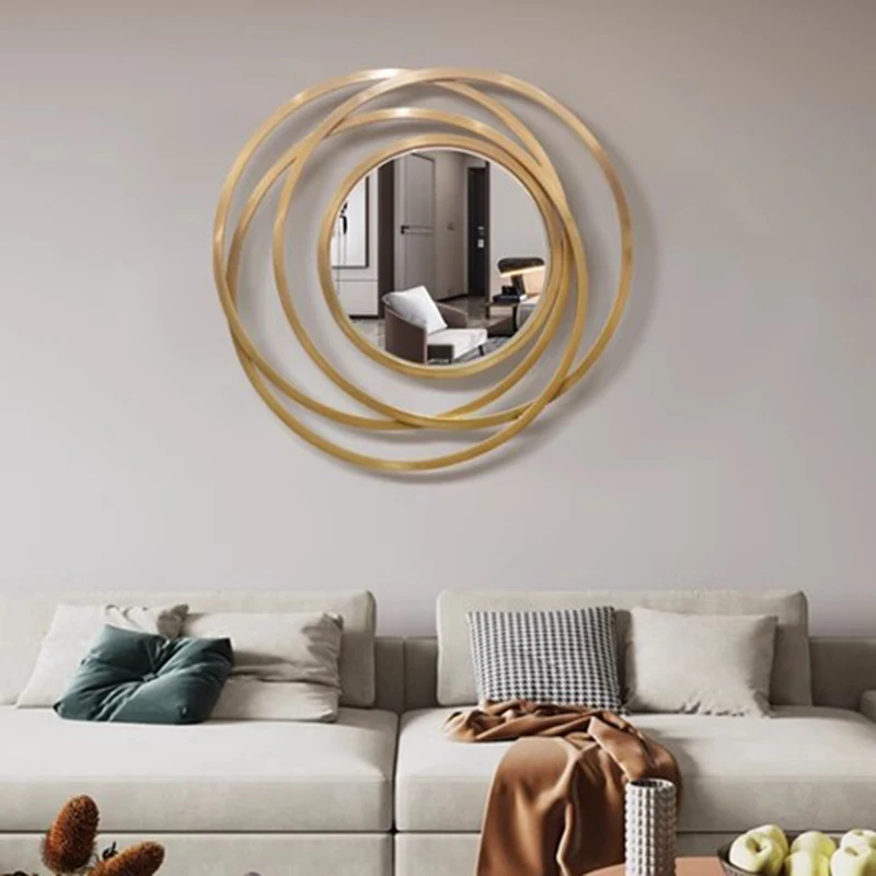 

Wall Nordic Irregular Retro Mirrors Bathroom Cabinet Wall Golden Mirror Irregular Handicraft Princess Style Espelhos Decorativos