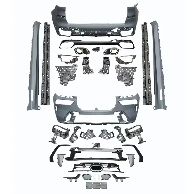 STLF Suitable for 2023 BMWs X7 Bumper G07 LCI Modified MT Front Bumper Rear Bumper Side Skirt Rear Lip Tail Throat