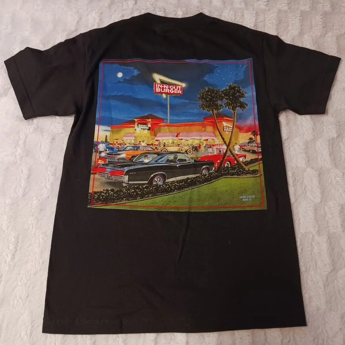 Футболка с изображением классического автомобиля из n Out с гамбургерами Невада, Майк Райдер, новинка 2012, без бирок, маленькая
