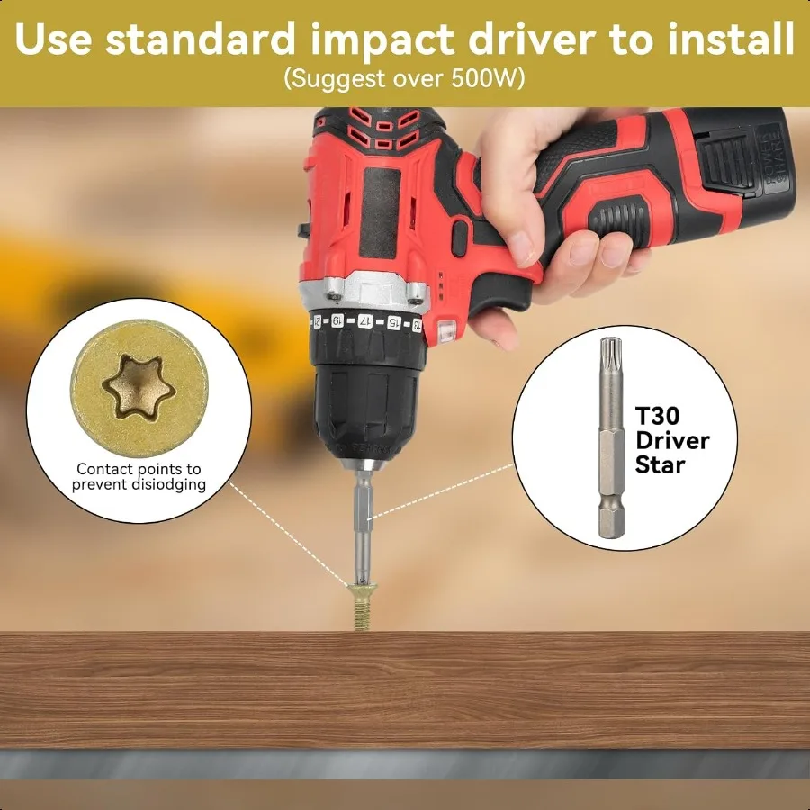 200 peças 14x23 4 parafusos de deck de reboque t30 torx parafusos auto-roscantes de madeira para metal com ponta de alargador fixadores resistentes para reboques