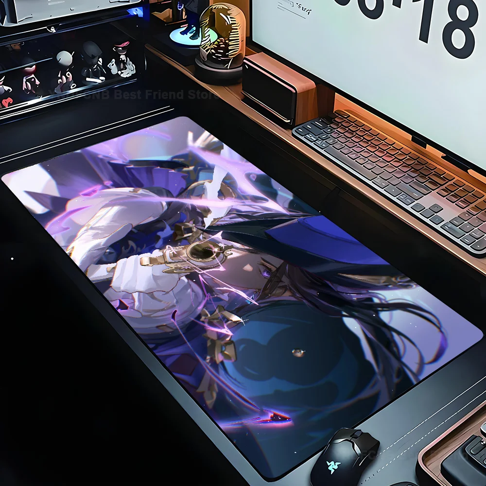 clorinde genshin impact mousepad mouse mat mesa tapete com pad acessorios para jogos prime xxl 01