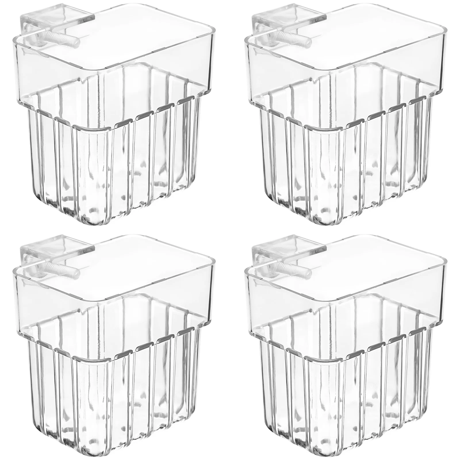

4Pcs Aquatic Plant Cups Clear Acrylic Aquarium Planters Fish Tank Suspension Holders Aquarium Accessories Fish Tank Plant Holder