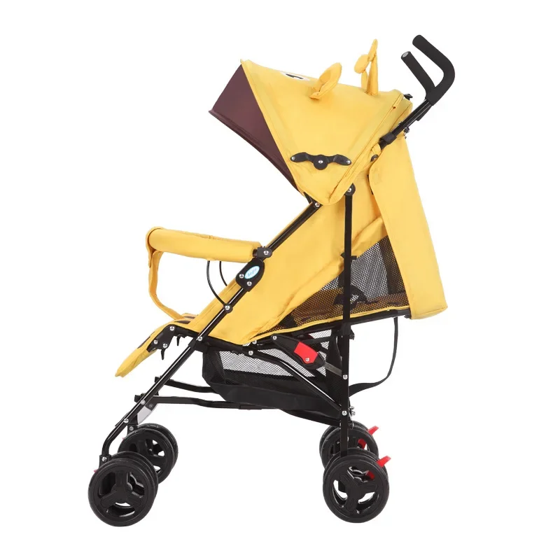 Cochecito plegable ligero para niños, carrito Simple con paraguas BB absorbente de golpes, puede sentarse y acostarse