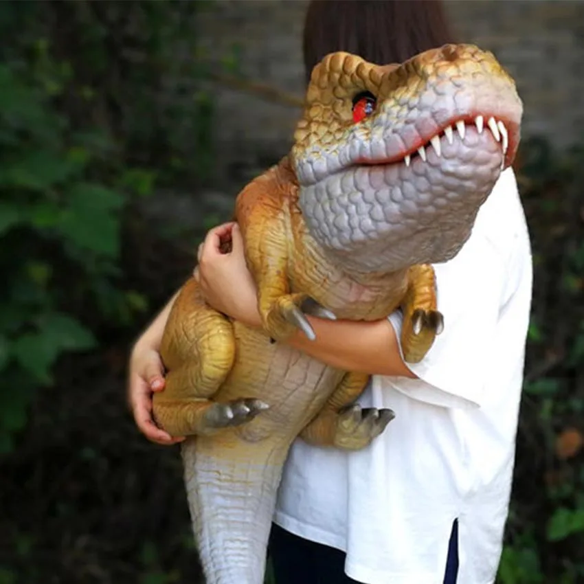 Imagem -04 - Animatronic Dinossauro Bebê Realista de Borracha Dinossauro Mão Fantoche