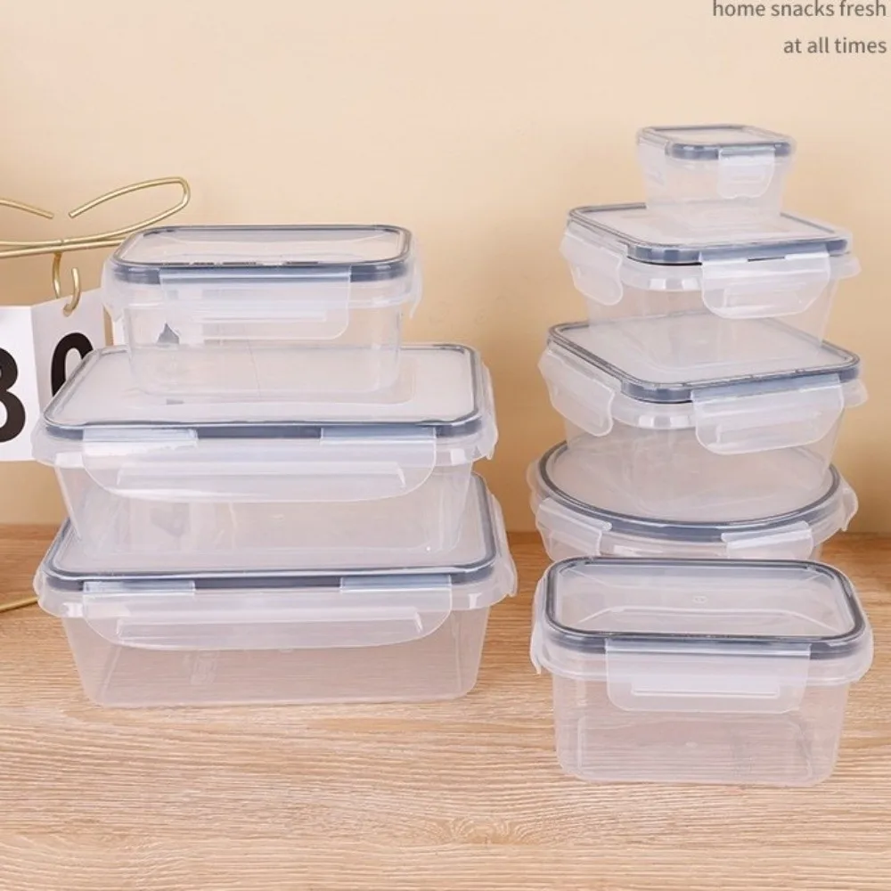 

Transparent Airtight Food Containers Snap Lids Leakproof Food Storage Containers Stackable Sealed Food Storage Set