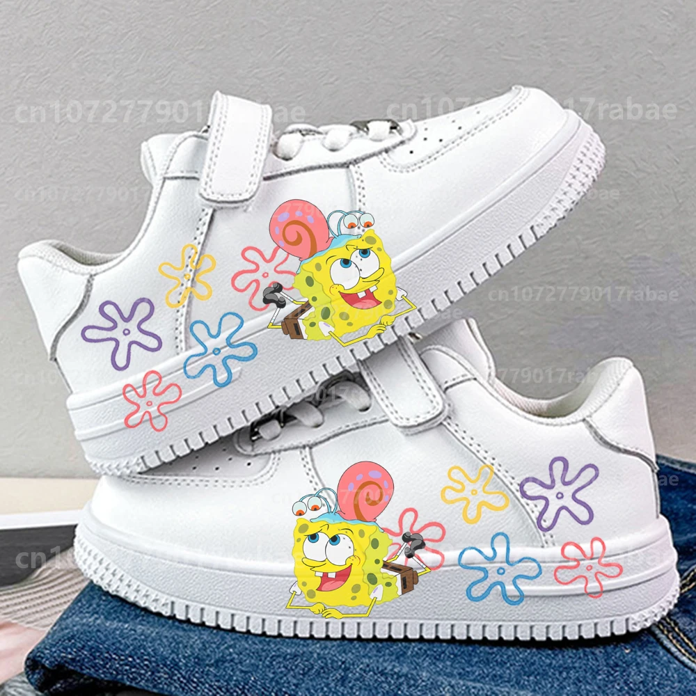 SpongeBob Shoes sneakers for children Student Casual basketball shoes Kid Sneakers girls boys Running Fashion Sports Shoes Gift