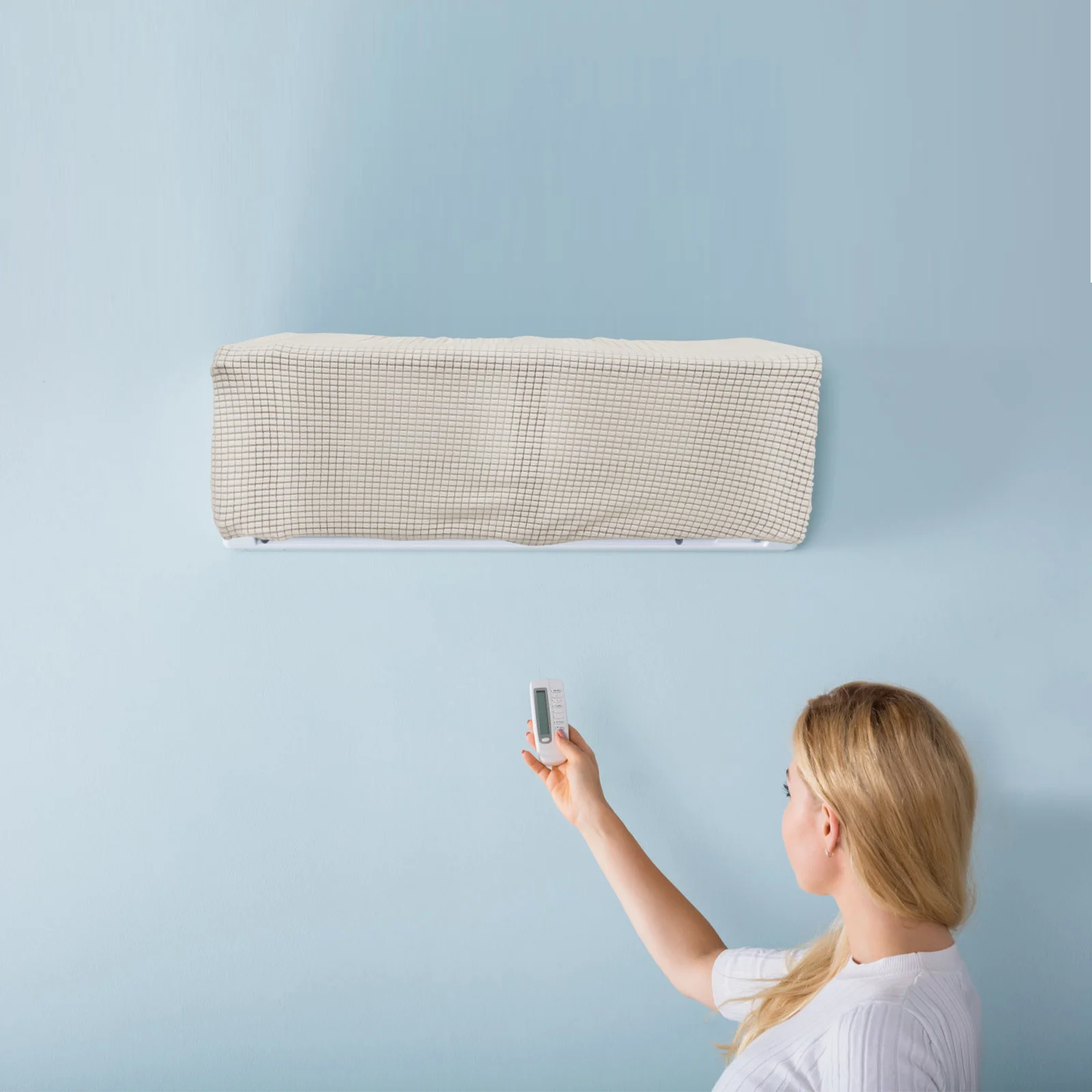 ฝาครอบเครื่องปรับอากาศแบบแยกส่วนสำหรับใช้ภายในอาคาร ป้องกันและระบายความร้อน เหมาะสำหรับสำนักงานและบ้าน