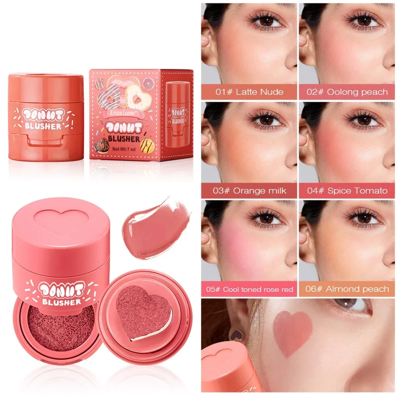 Vloeibare Blush Fluweel Matte Blusher Gezicht Pigment Blijvende Schoonheid Natuurlijke Crème Wangtint Oranje Perzik Blush Make-Up Maquiagem