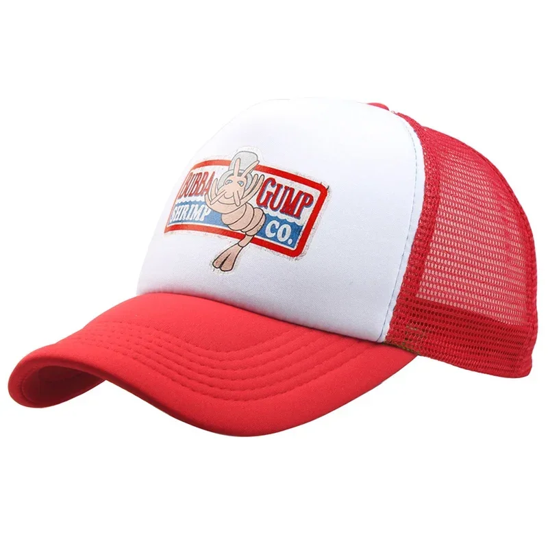 

1994 Forrest Gump Men Women Baseball Cap Cotton Fashion Bubba Gump Shrimp Print Snapback Mesh Hat Truck Driver's Sun Hat