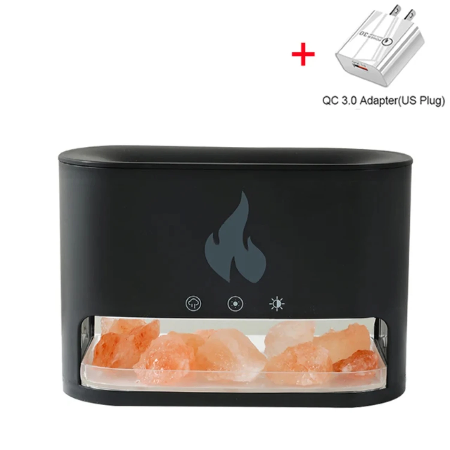 เปลวไฟ Air Humidifier Essential Oil Diffuser Aromatherapy Mist Maker USB เดสก์ท็อป LED เปลวไฟ Humidifier Office