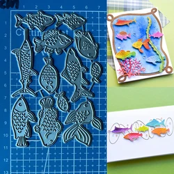 Lucky Goddess Metal Cutting Dies Mini Fish Set diy Scrapbooking Photo Album Decorative Embossing Paper Card Crafts Die