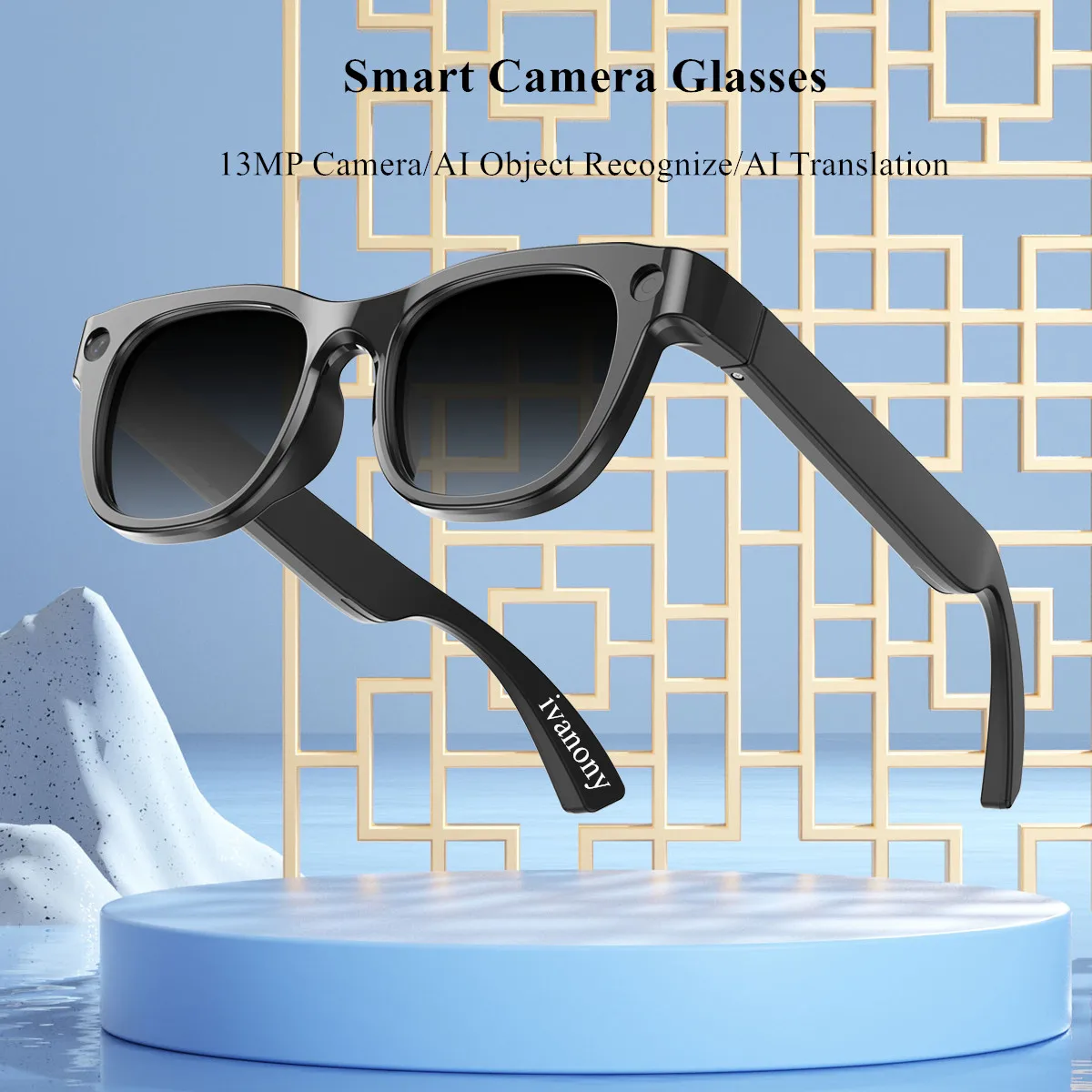 

Smart Camera Glasses 1080P with 13MP Camera AI Object Recognize Make Receive Call Anti Shake Smart Glasses 2026 for Android IOS
