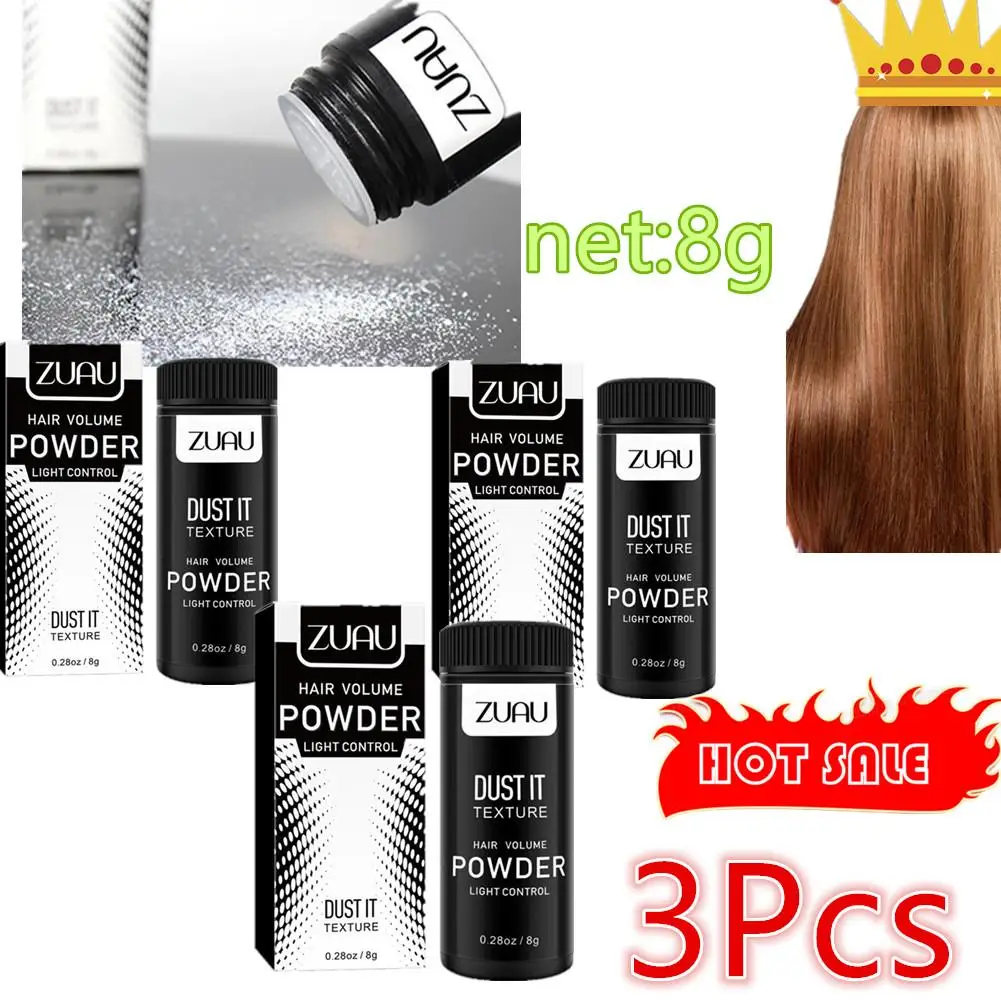 

3pcs Mattifying Powder Increases Hair Volume Captures Haircut Unisex Modeling Styling Fluffy Hair Powder Absorb Grease