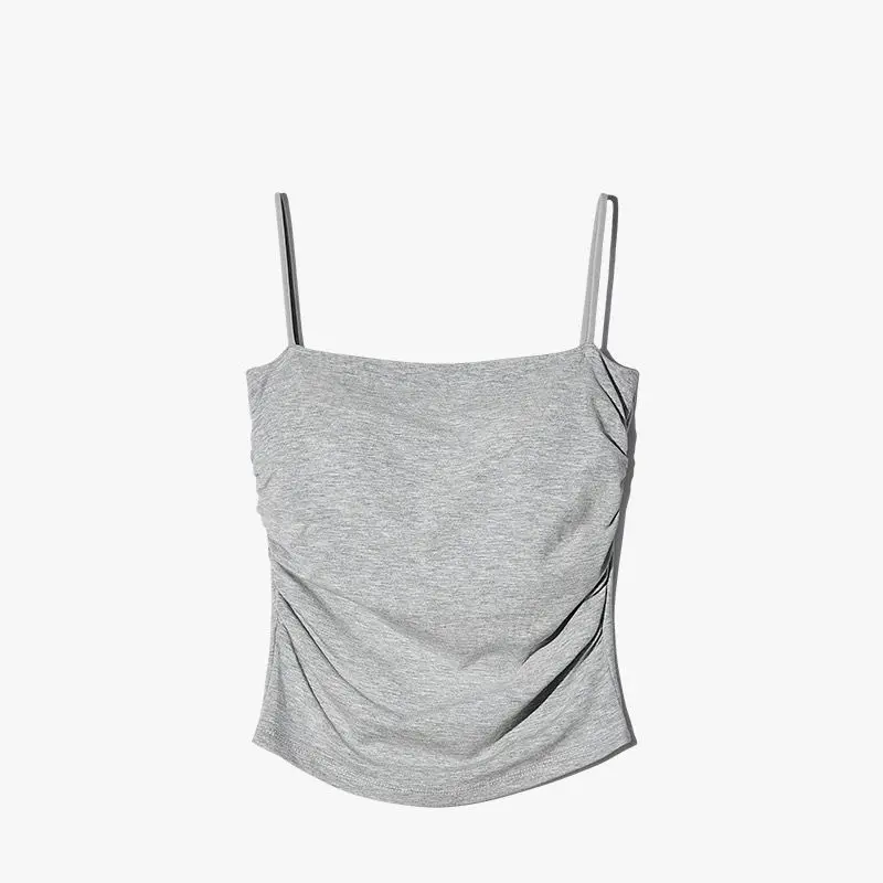 Verão simples feminino algodão estilingue camisola colheita topo sem mangas camisa senhora sutiã regatas alças magro meninas camisola base melhor