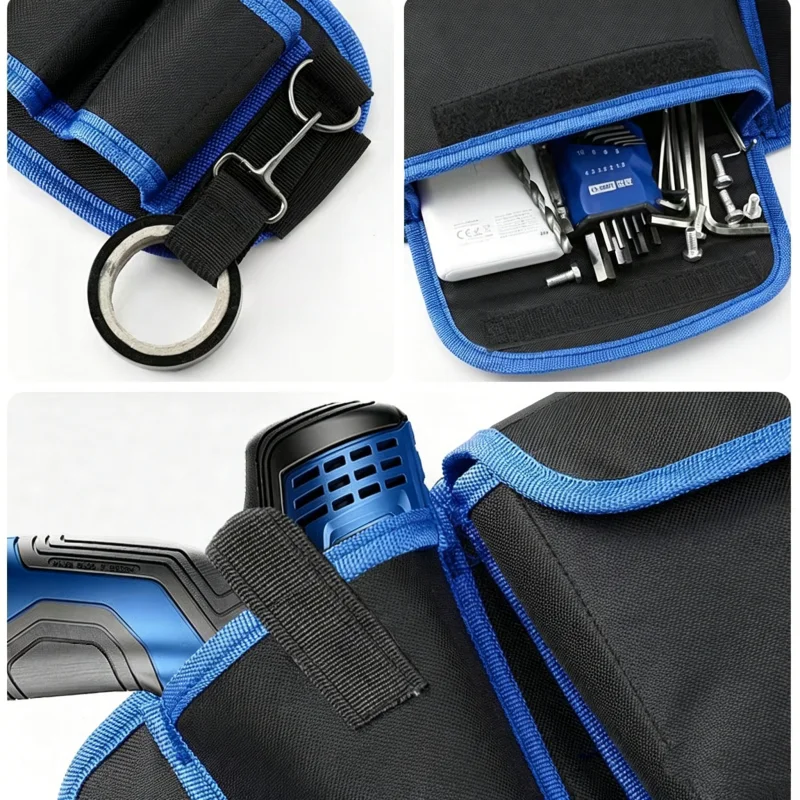 1PC Tool Kit, Waist Bag for Maintenance Worker, Plumber, Electrician, Decorator, Installer, Essential Tool Waist Bag (Only Bag)