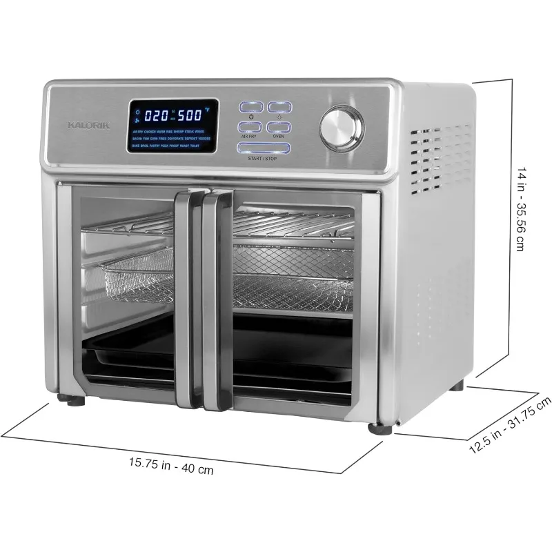 Kalorik Maxx®Digitale Friteuse Oven, 26 Liter, 10-In-1 Aanrecht Broodrooster Oven & Lucht Friteuse Combo-21 Presets Tot 500 Graden