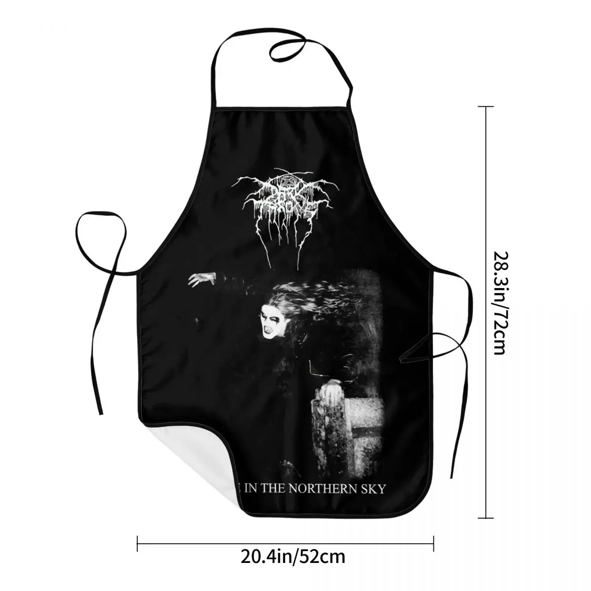 Custom Unisex Darkthrones A Blaze Sky Bib Apron Adult Women Men Chef Tablier Cuisine for Kitchen Cooking Black Metal Band Baking