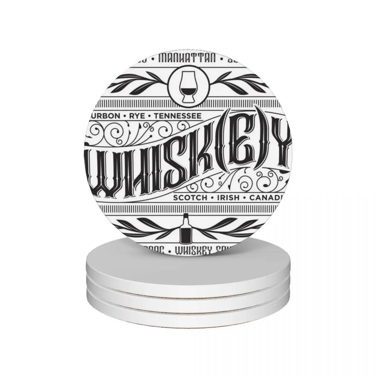 

whisk(e)y design Ceramic Coasters (Set of 4) ceramic stand for coffee cups Coasters