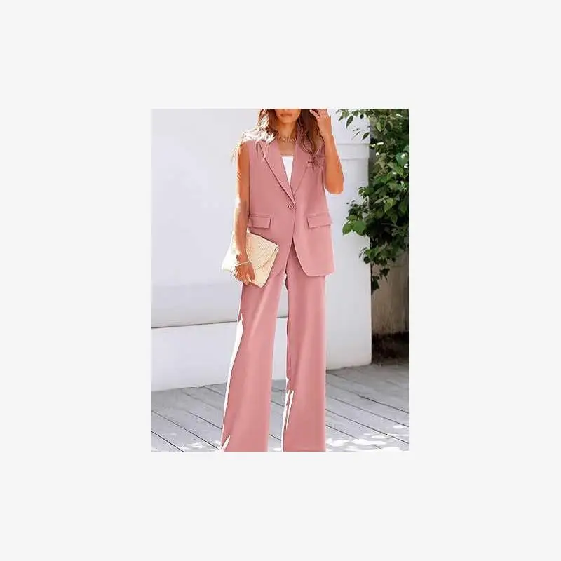 Dames Faion Vest Pak Set 8-25 Jaar Oud Zomer 2024 Sle Dameskleding Werkkleding School orm Premium Quali