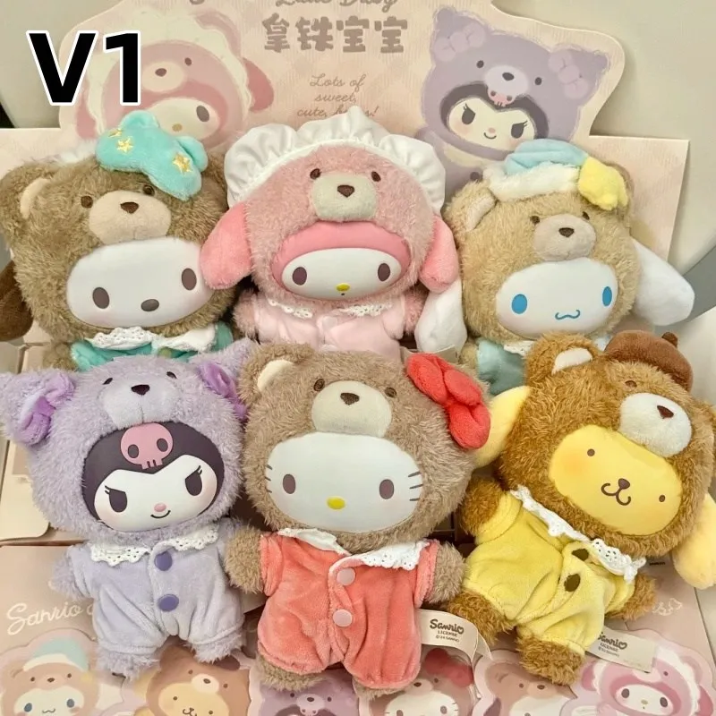 

Genuine Sanrio Vinyl Plush Blind Box V1/V2/V3 Series Cute Kuromi Melody Figure Pendant Doll Decor Collect Mystery Box Girl Gift