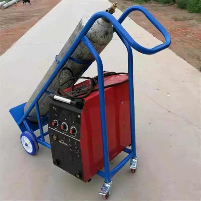 

Stainless Steel Gas Cylinder Trolley Two Welding Machine Mobile Welding Tool Cart 40 Liters