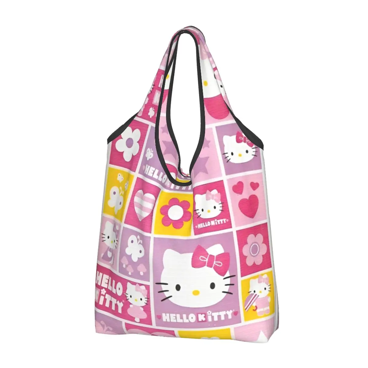 

Hello Kitty Shopper Bag My Melody Kuromi Cinnamoroll Cute Handbags Cloth College Tote Bag Female Graphic Beach Bag