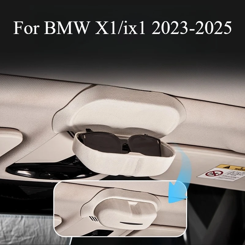 

Car Glasses Case Sun Visor Storage Box For BMW X1/ix1 2023-2025 Sunglasses Clip Car Products Car Interior Storage Accessories