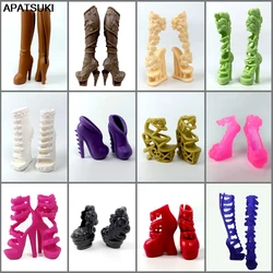 1 Paar Hoge Kwaliteit Originele Schoenen Voor Monster High Pop Hoge Hak Schoenen Poppen Accessoires Booties Voor 1/6 Demon Monster poppen