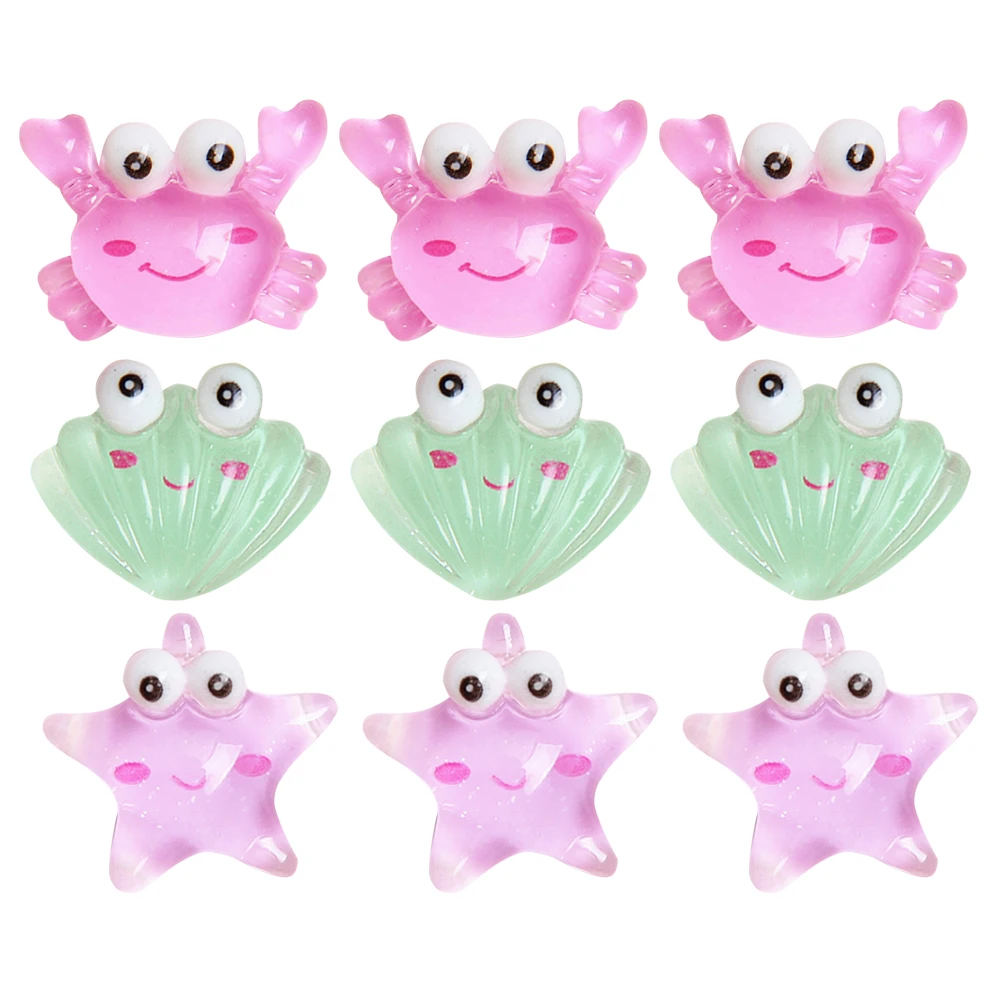 

60 Pcs Sea Creature Shell Desktop nament Creatures naments Crab Shell Decor for Micro L scape DIY Keychain Pendant