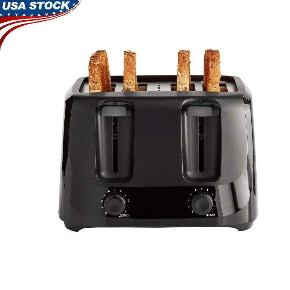 

4-Slice Toaster with Adjustable Shade Control Removable Crumb Tray Self-Centering Guides Easy Clean Perfect Breakfast Snacks