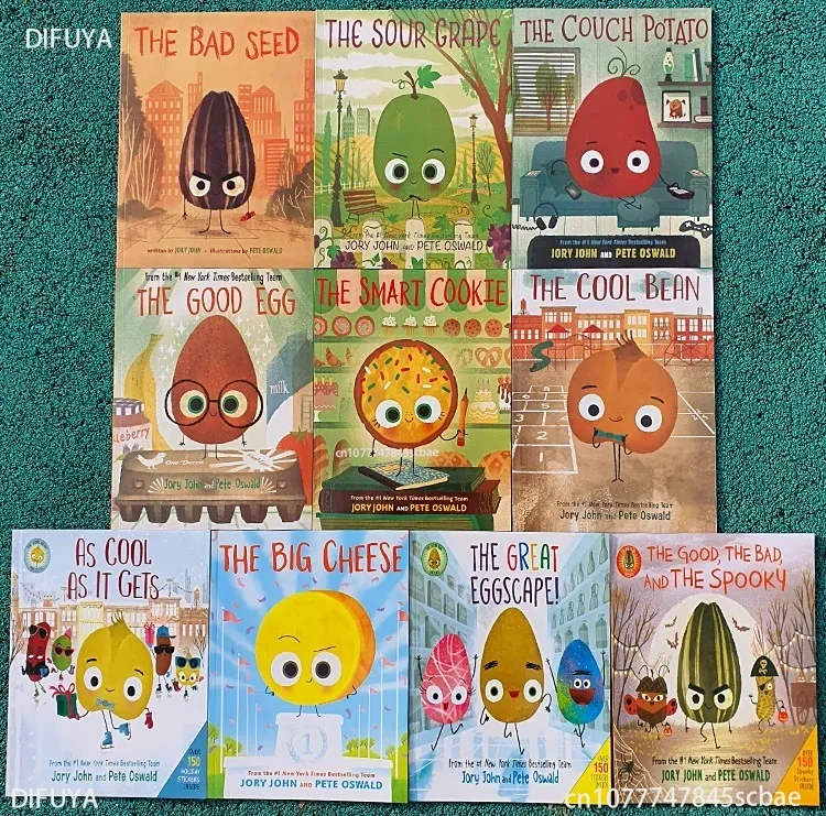10 كتب الذكية كوكي البذور السيئة أريكة البيض الجيدة البطاطس الفاصوليا الرائعة الإنجليزية صورة القصص القصيرة للأطفال أطفال القراءة التعليمية