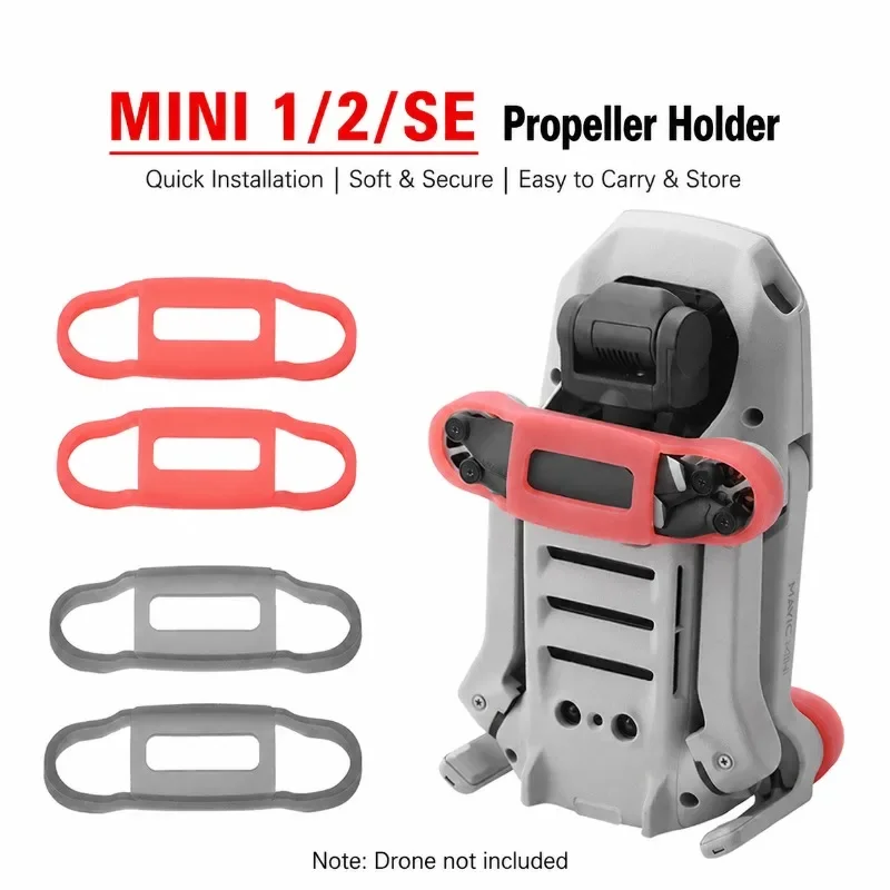 Silicone Blade Holder Strap for DJI Mini 2 SE Mavic Mini 4K Drone Propeller Stabilizer Guard Full-Coverage Spare Part 10g