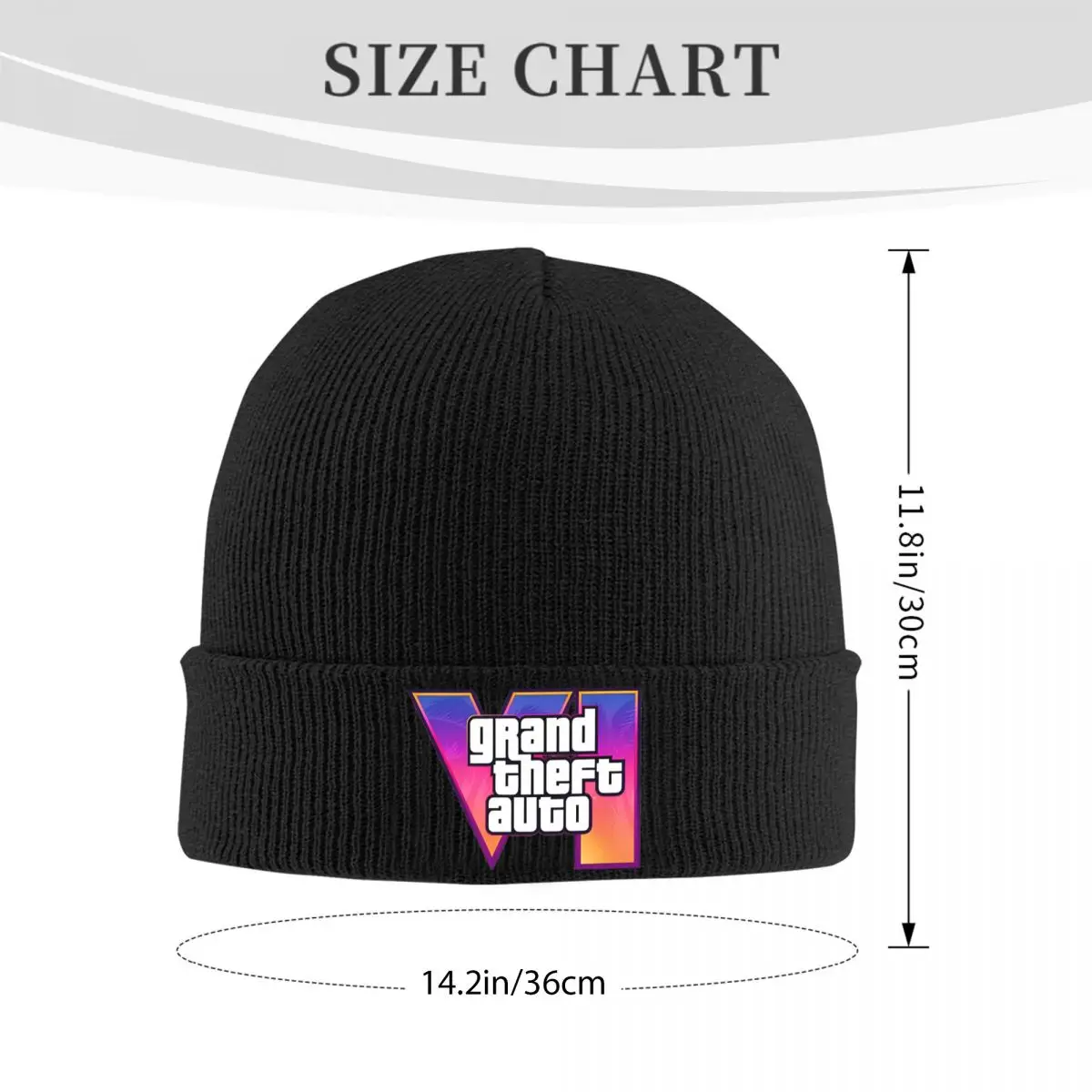 GTA 6 Logo Hat Autumn Winter Beanies Fashion New Caps Men Women Acrylic Bonnet