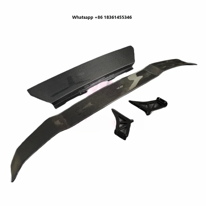 

For Huracan LP610 LP580 2014-2018 V Style Sedan Dry Carbon Fiber Lage Compartment Lip Spoiler Kit