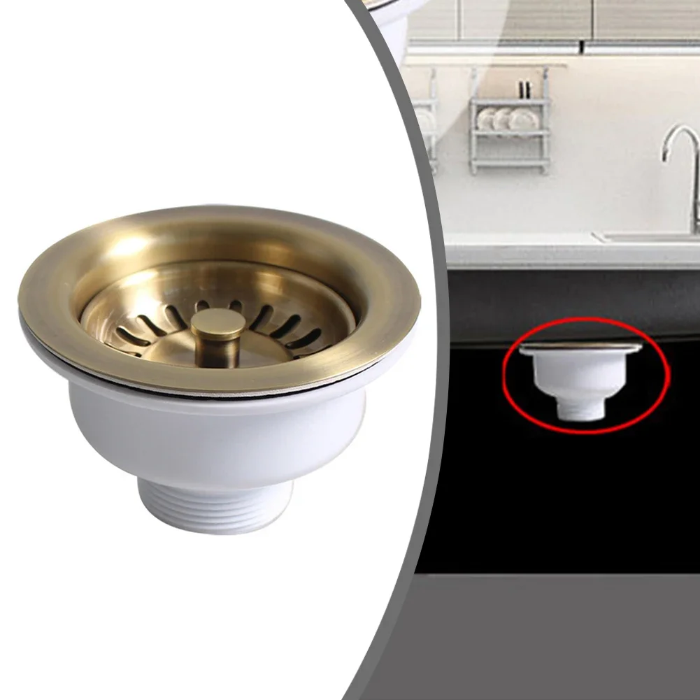 シンク開口部用の適応可能なアクセサリー,取り付けが簡単,キッチンバスケットストレーナー,発射直径mm