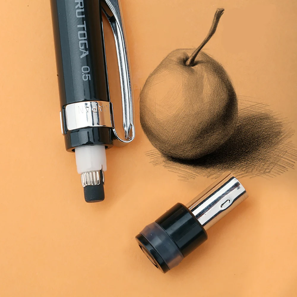 Imagem -05 - Uni Kuru Toga Desenho Lápis Mecânico M51012 Rotação Automática Baixo Centro de Gravidade Metal Grip Lápis 0.5 mm Papelaria