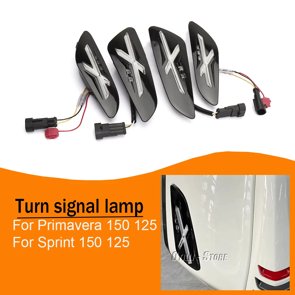 

Motorcycle accessories LED Front Rear Turn Signal Indicator Daytime Running Light fits For Vespa Primavera Sprint 150 125