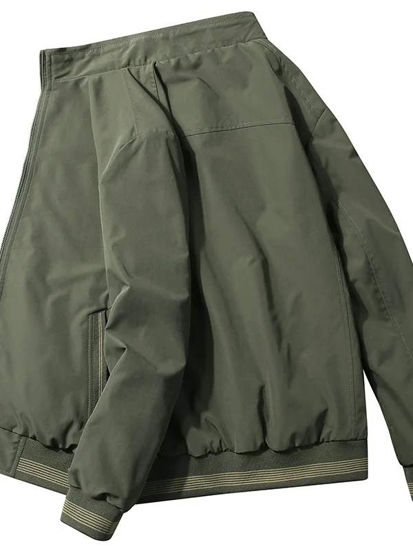 

Men's Casual Pilot Bomber Jaet Zipper Closure Double-Sided Wear Coat Faionable Urban Sle Polyester/Nylon Cosite Fiber