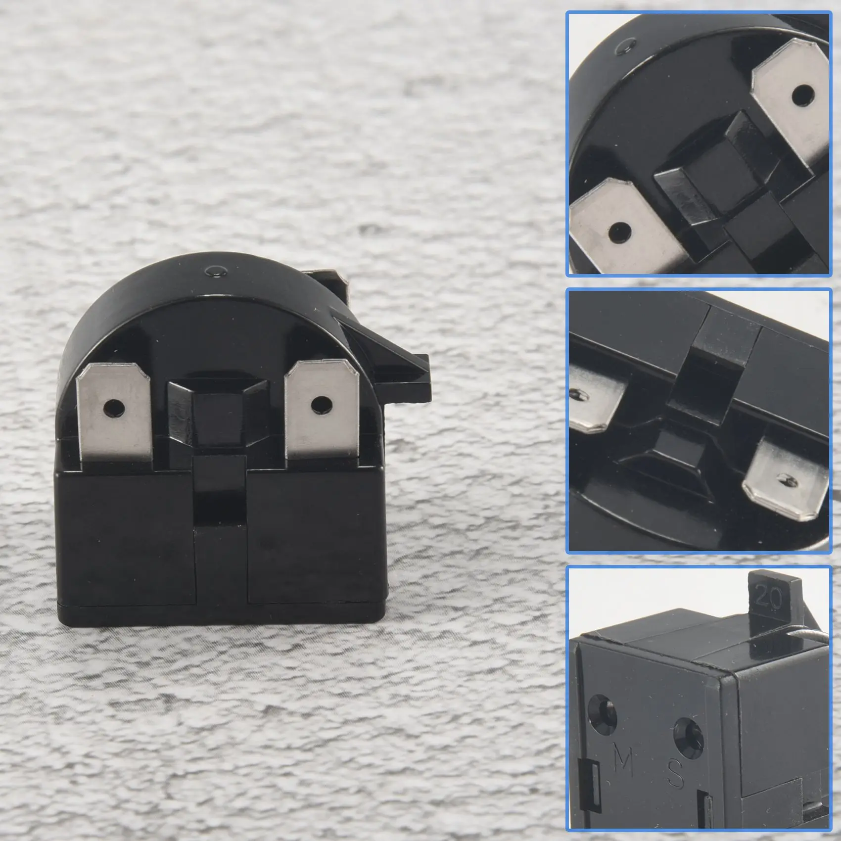 B06B-Replacement Part 3 Pin QP2-4.7/ QP2-4R7 4.7 Ohm Refrigerator PTC Start/Starter Relay For Most Mini Fridges And Coolers