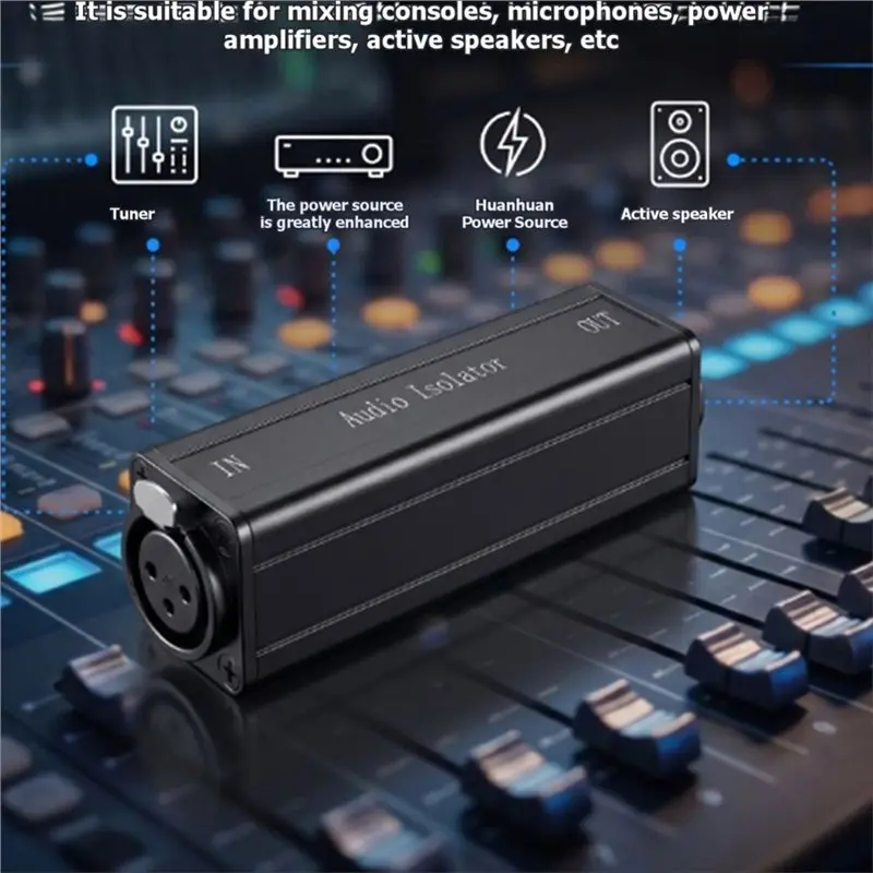 2026 New Audio Ground Loop Hum Noise Eliminator Single Channel XLR Audio Isolator Noise Filter Professional