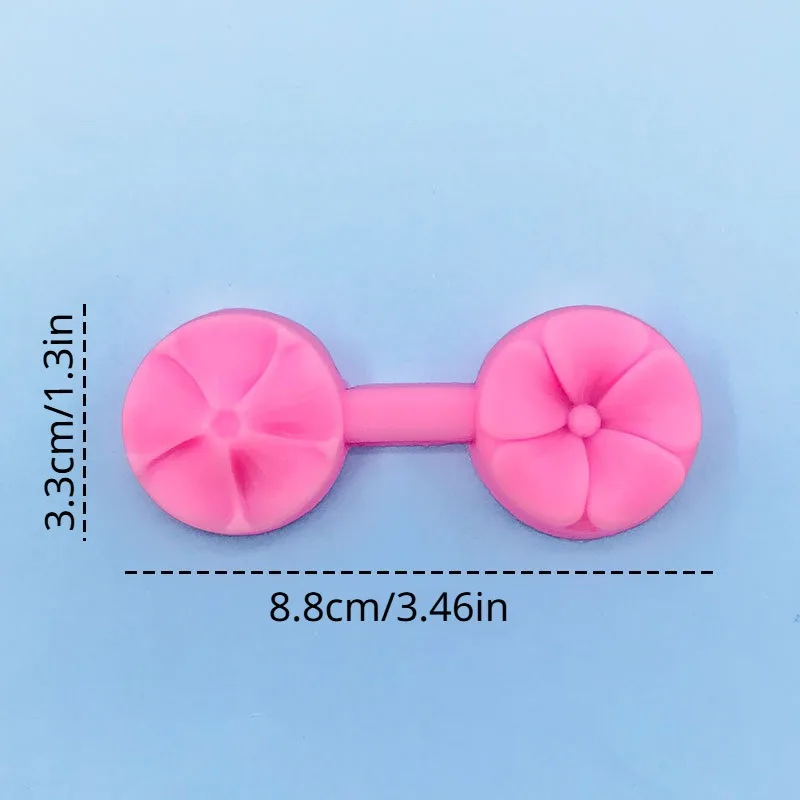 1Pc Flower Press Silicone Mold Polymer Clay Floral Roses Flowers Earrings