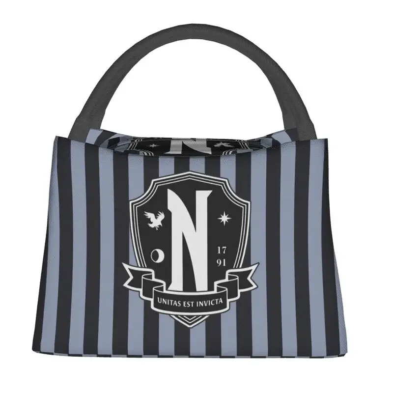 Custom Nevermore Academy day Addams Lunch Bags uomo donna Cooler Warm Insulated Lunch box per Picnic Camping Work Travel