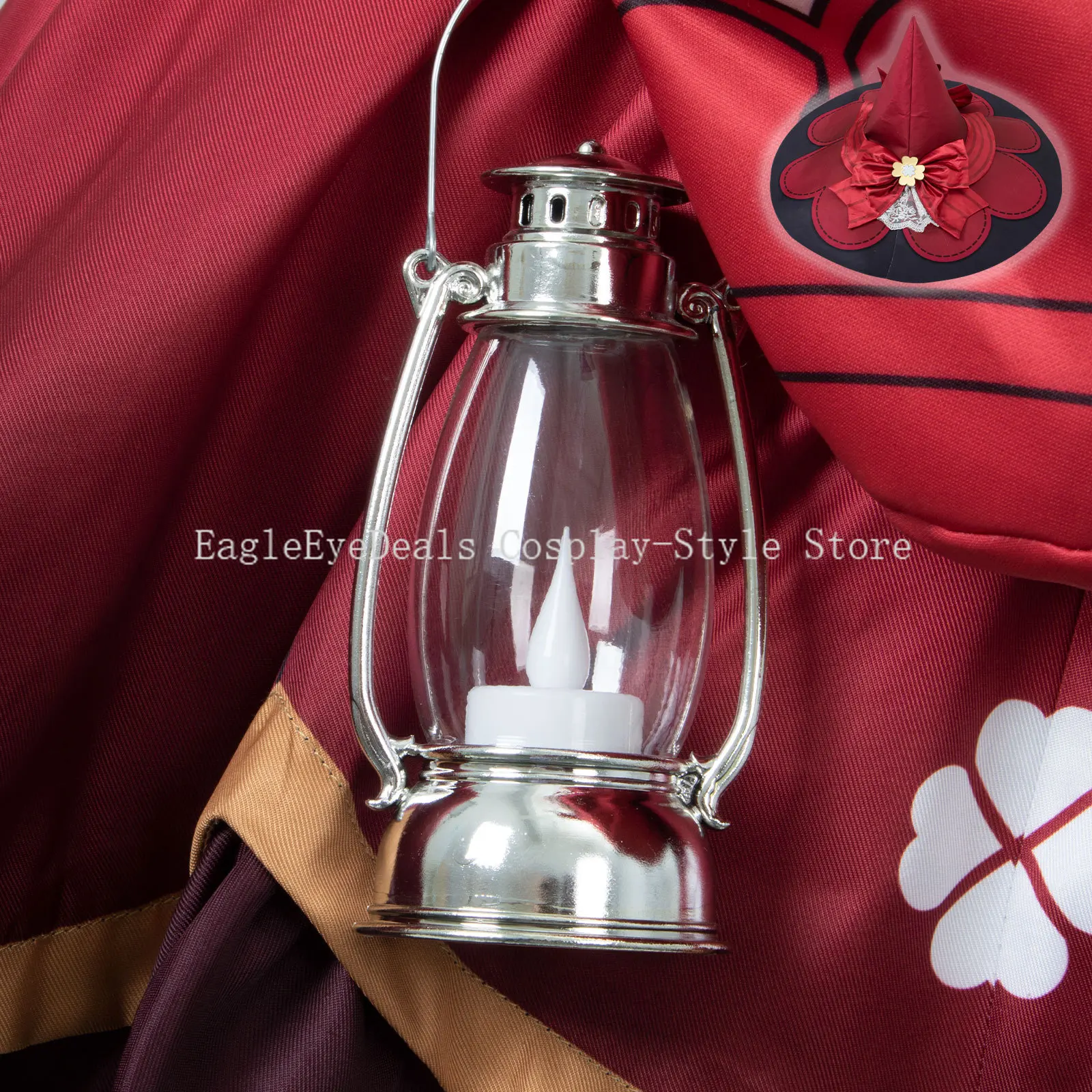 Genshin Impact Klee Blossoming Starlight คอสเพลย์เครื่องแต่งกายน่ารักชุดหมวกแม่มดอะนิเมะเกมชุดวิกผมรองเท้าปาร์ตี้ฮาโลวีนชุด