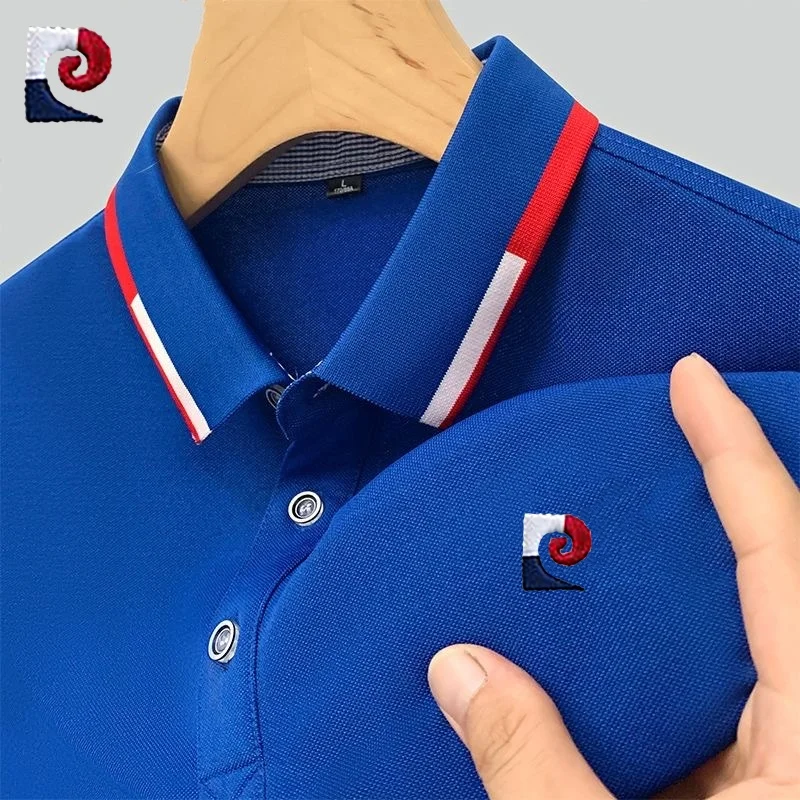 

New men's high-quality short sleeved polo shirt, summer trend, fashionable and casual, sweat absorbing, cool and breathable top