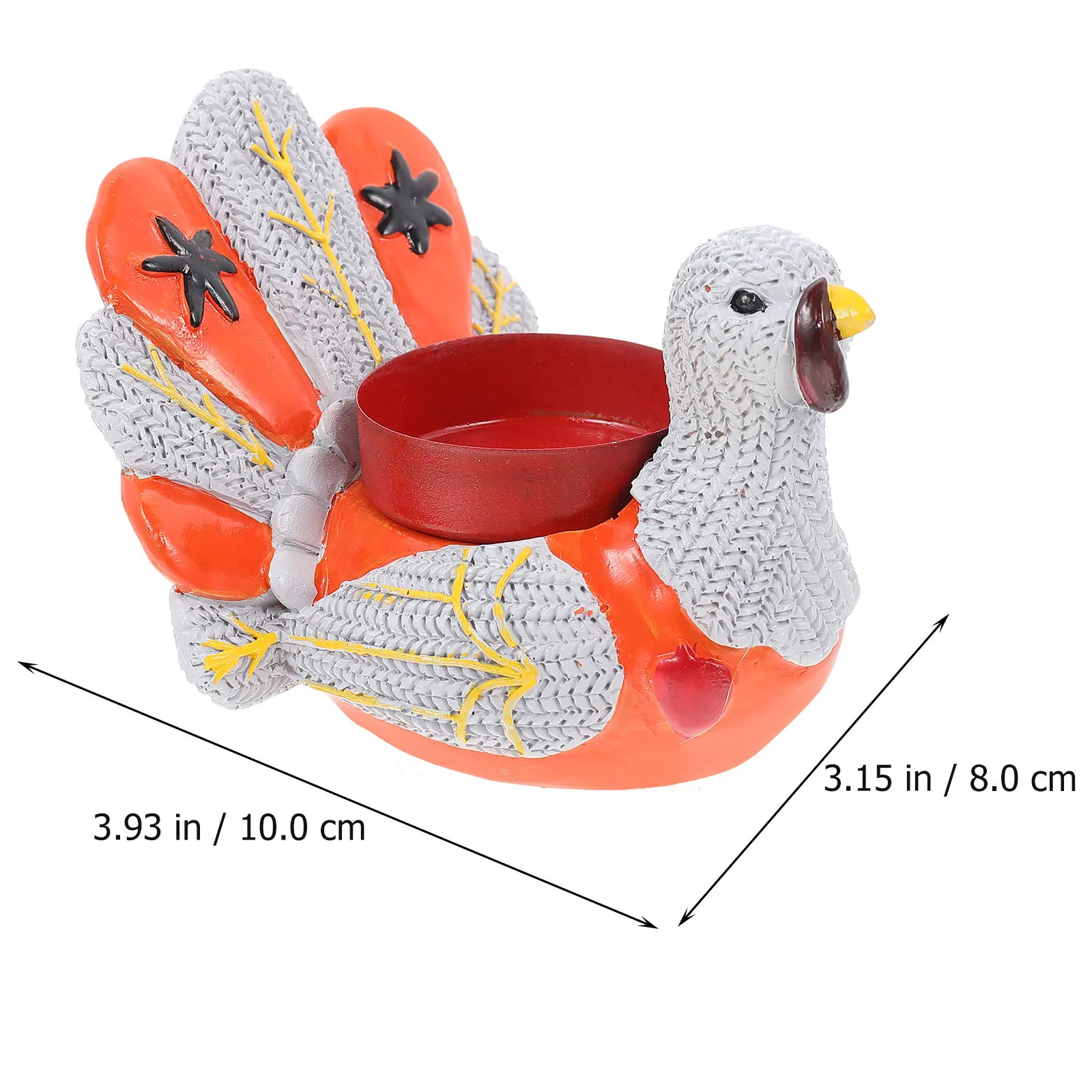 Turkey Holder Resin Thanksgiving Decor Bright Vivid Design Table Centerpiece Windowsill Decoration Party Favor Gift Home